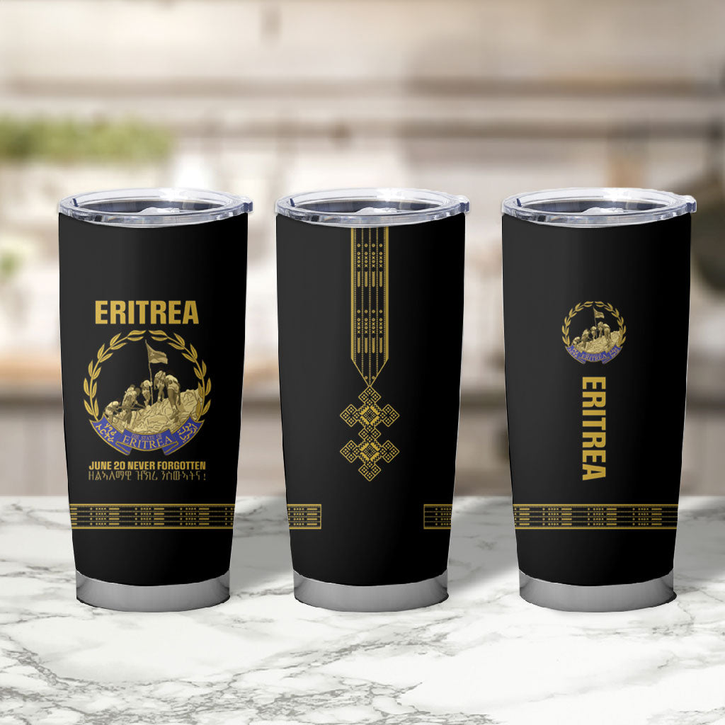 Eritrea Martyrs Day June 20 Tumbler Cup Never Forgotten Proud Eritrean Heritage Black Version
