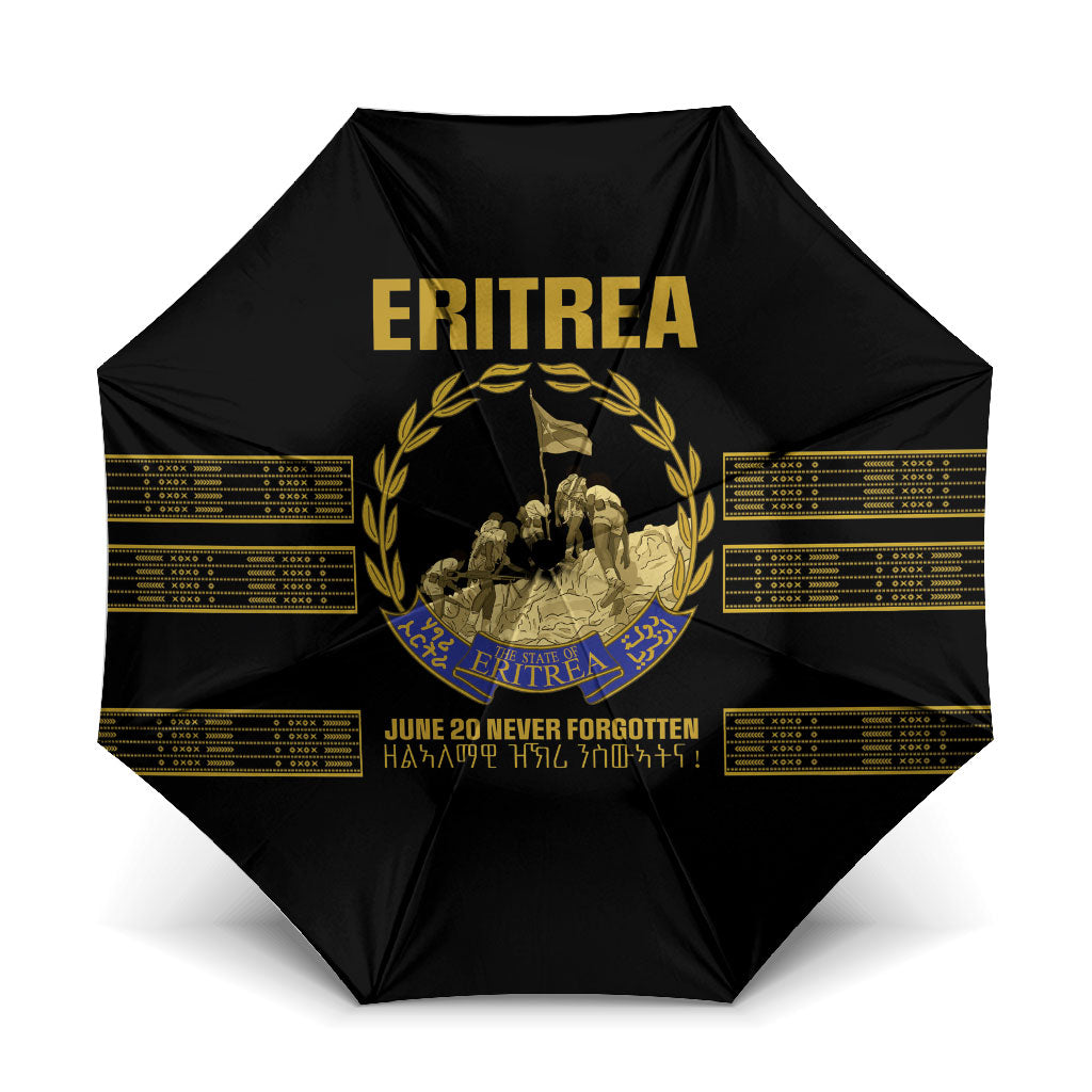Eritrea Martyrs Day June 20 Umbrella Never Forgotten Proud Eritrean Heritage Black Version