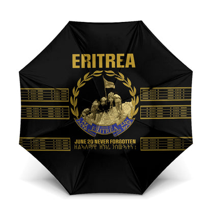 Eritrea Martyrs Day June 20 Umbrella Never Forgotten Proud Eritrean Heritage Black Version
