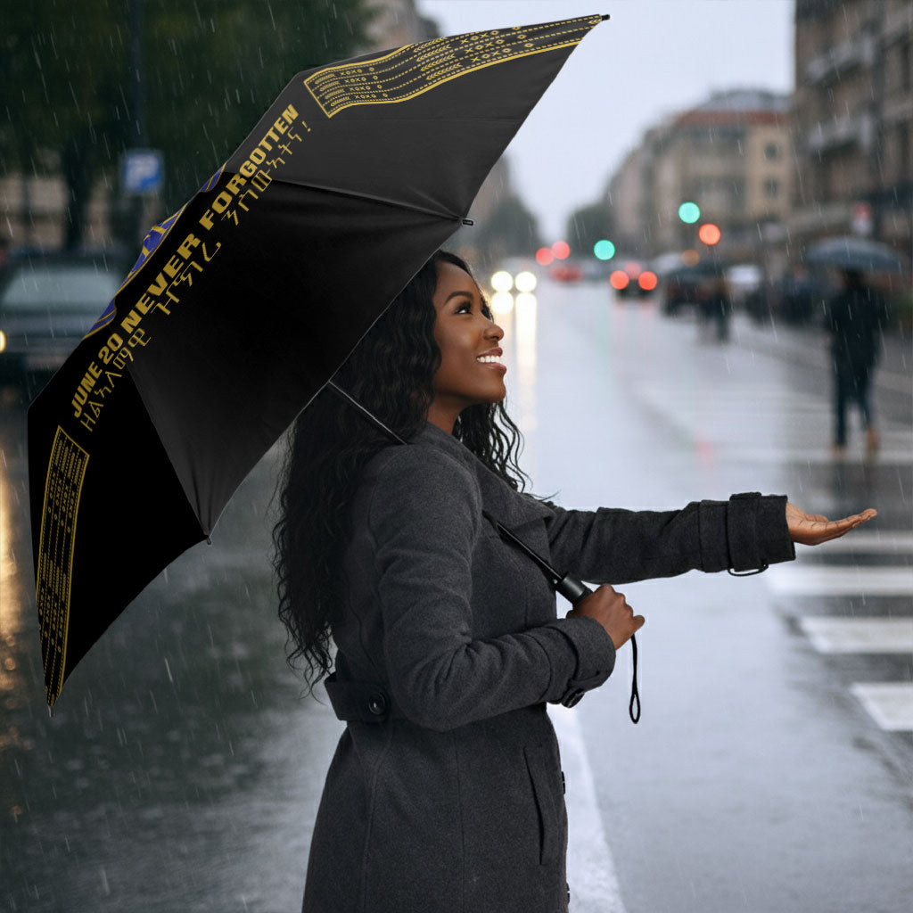 Eritrea Martyrs Day June 20 Umbrella Never Forgotten Proud Eritrean Heritage Black Version