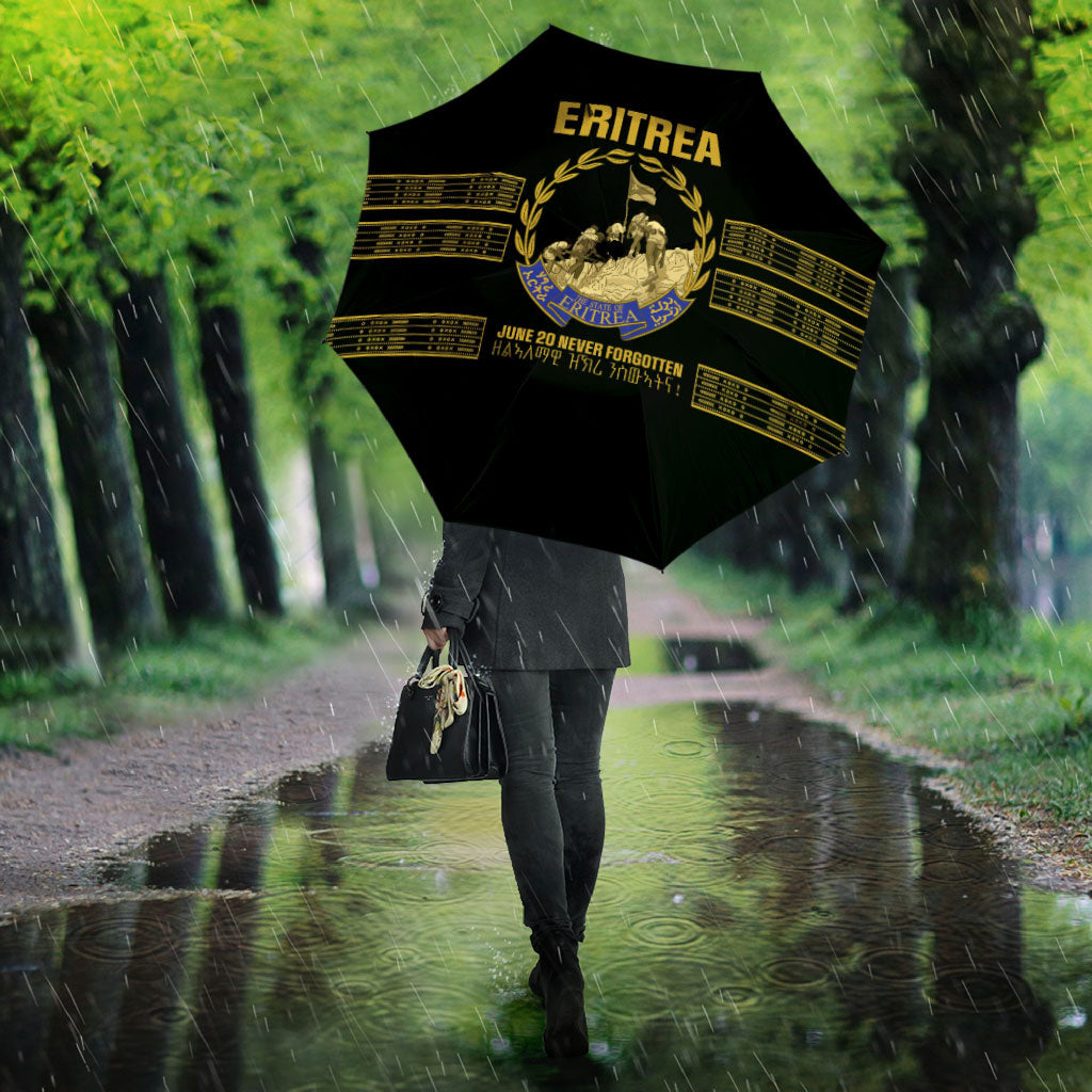 Eritrea Martyrs Day June 20 Umbrella Never Forgotten Proud Eritrean Heritage Black Version