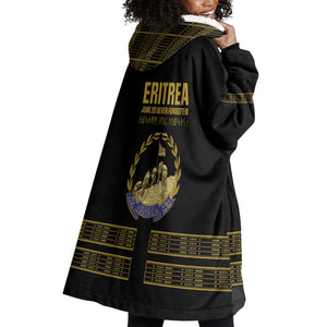 Eritrea Martyrs Day June 20 Wearable Blanket Hoodie Never Forgotten Proud Eritrean Heritage Black Version