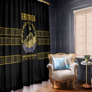 Eritrea Martyrs Day June 20 Window Curtain Never Forgotten Proud Eritrean Heritage Black Version