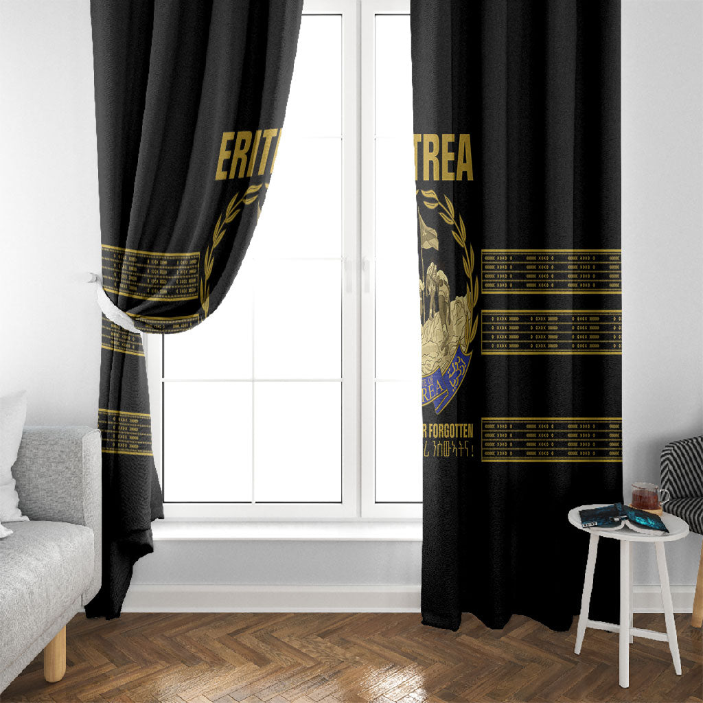 Eritrea Martyrs Day June 20 Window Curtain Never Forgotten Proud Eritrean Heritage Black Version