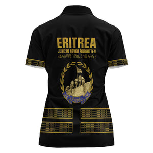 Eritrea Martyrs Day June 20 Women Polo Shirt Never Forgotten Proud Eritrean Heritage Black Version