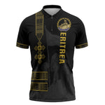 Eritrea Martyrs Day June 20 Zipper Polo Shirt Never Forgotten Proud Eritrean Heritage Black Version