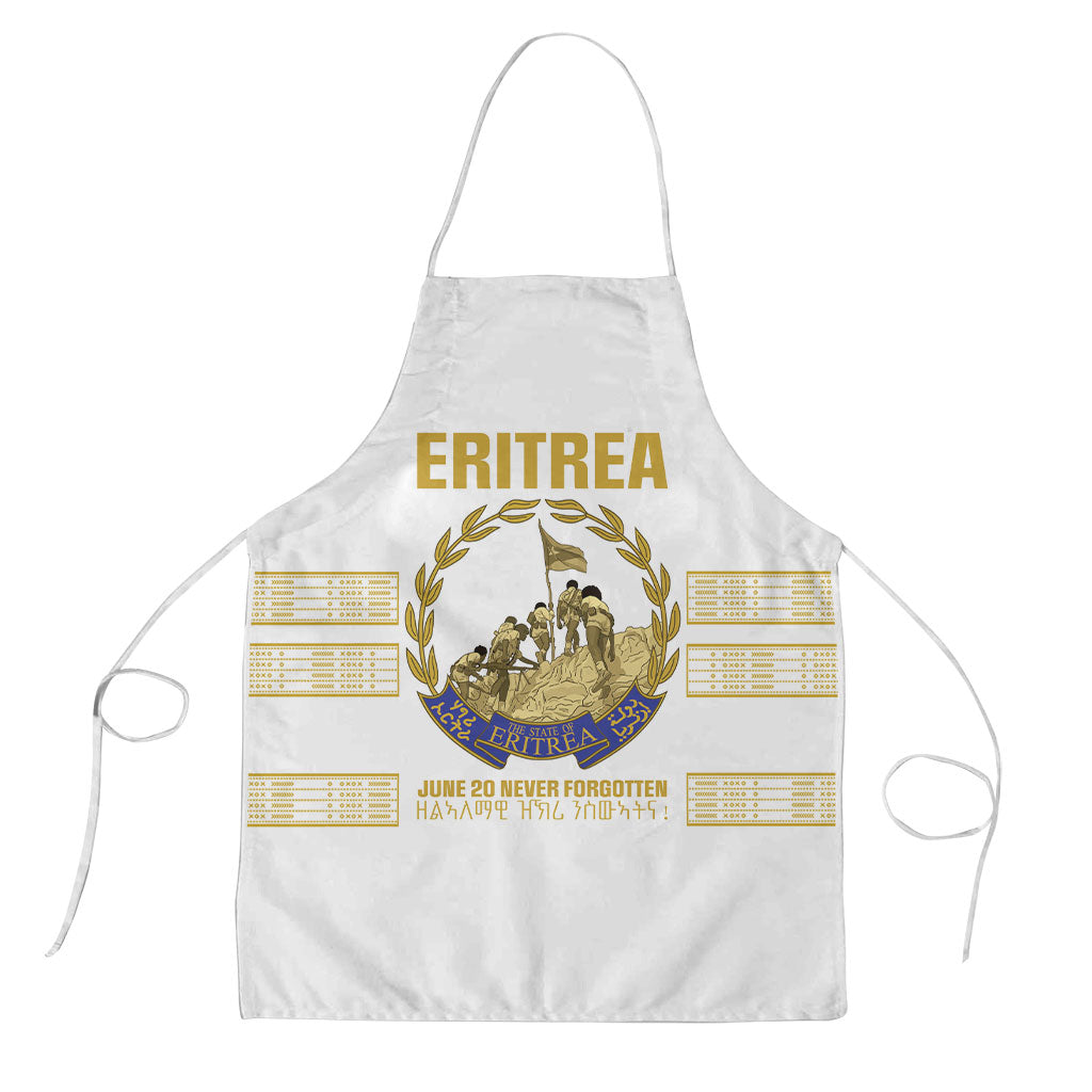 Eritrea Martyrs Day June 20 Apron Never Forgotten Proud Eritrean Heritage White Version
