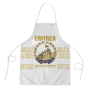 Eritrea Martyrs Day June 20 Apron Never Forgotten Proud Eritrean Heritage White Version