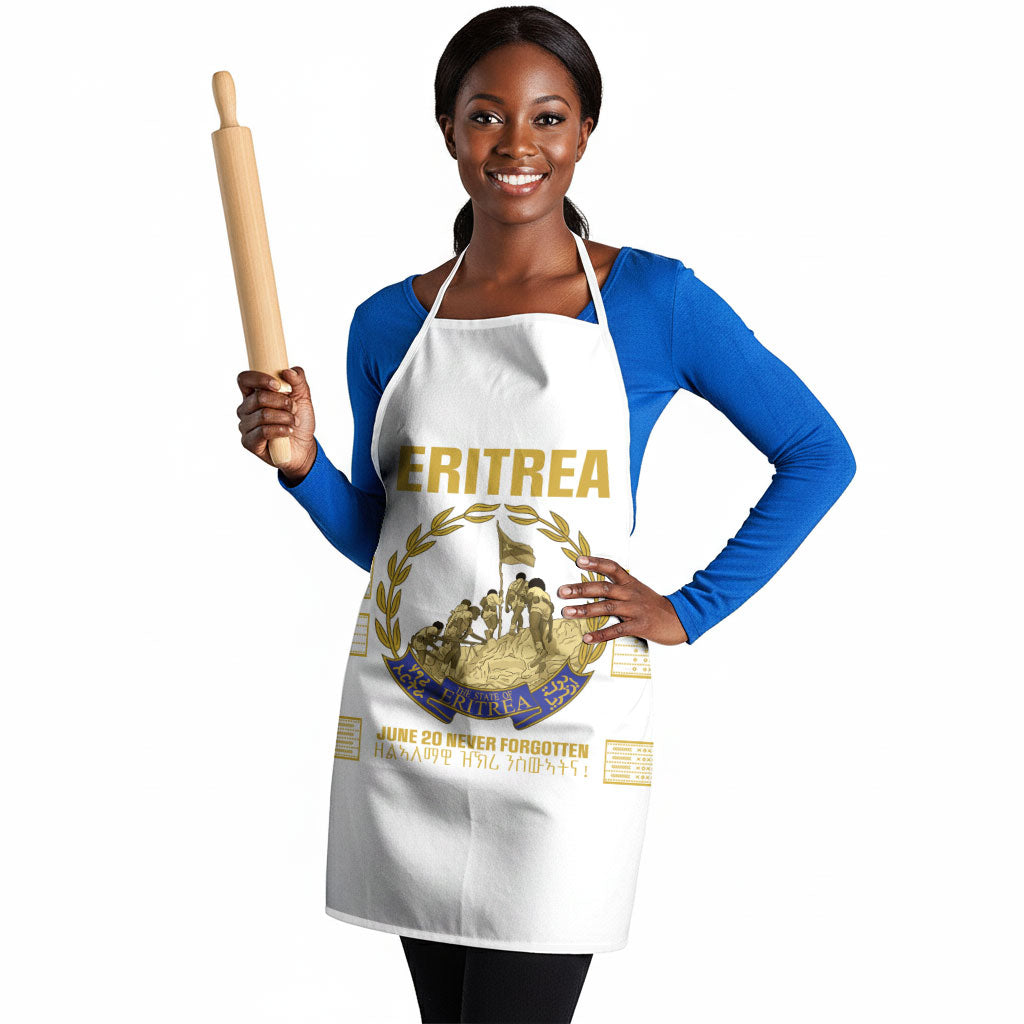Eritrea Martyrs Day June 20 Apron Never Forgotten Proud Eritrean Heritage White Version