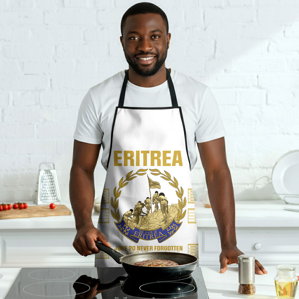 Eritrea Martyrs Day June 20 Apron Never Forgotten Proud Eritrean Heritage White Version