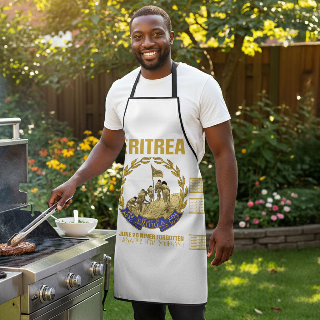 Eritrea Martyrs Day June 20 Apron Never Forgotten Proud Eritrean Heritage White Version