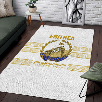 Eritrea Martyrs Day June 20 Area Rug Never Forgotten Proud Eritrean Heritage White Version