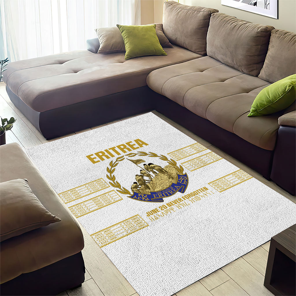Eritrea Martyrs Day June 20 Area Rug Never Forgotten Proud Eritrean Heritage White Version