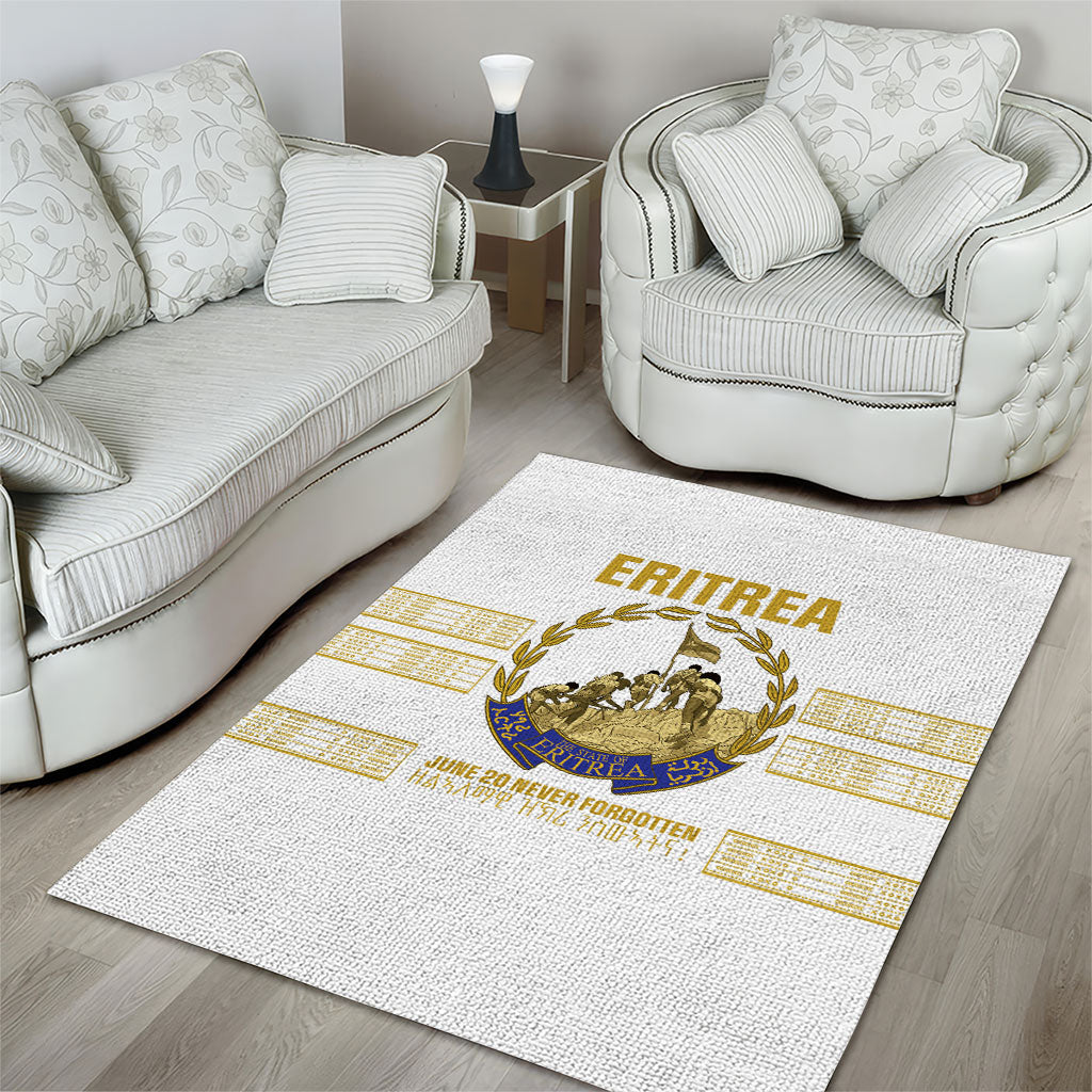 Eritrea Martyrs Day June 20 Area Rug Never Forgotten Proud Eritrean Heritage White Version