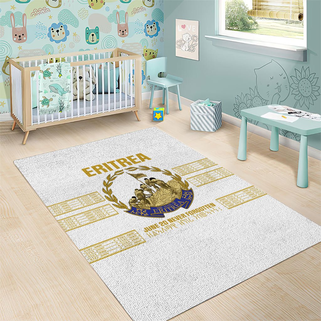 Eritrea Martyrs Day June 20 Area Rug Never Forgotten Proud Eritrean Heritage White Version