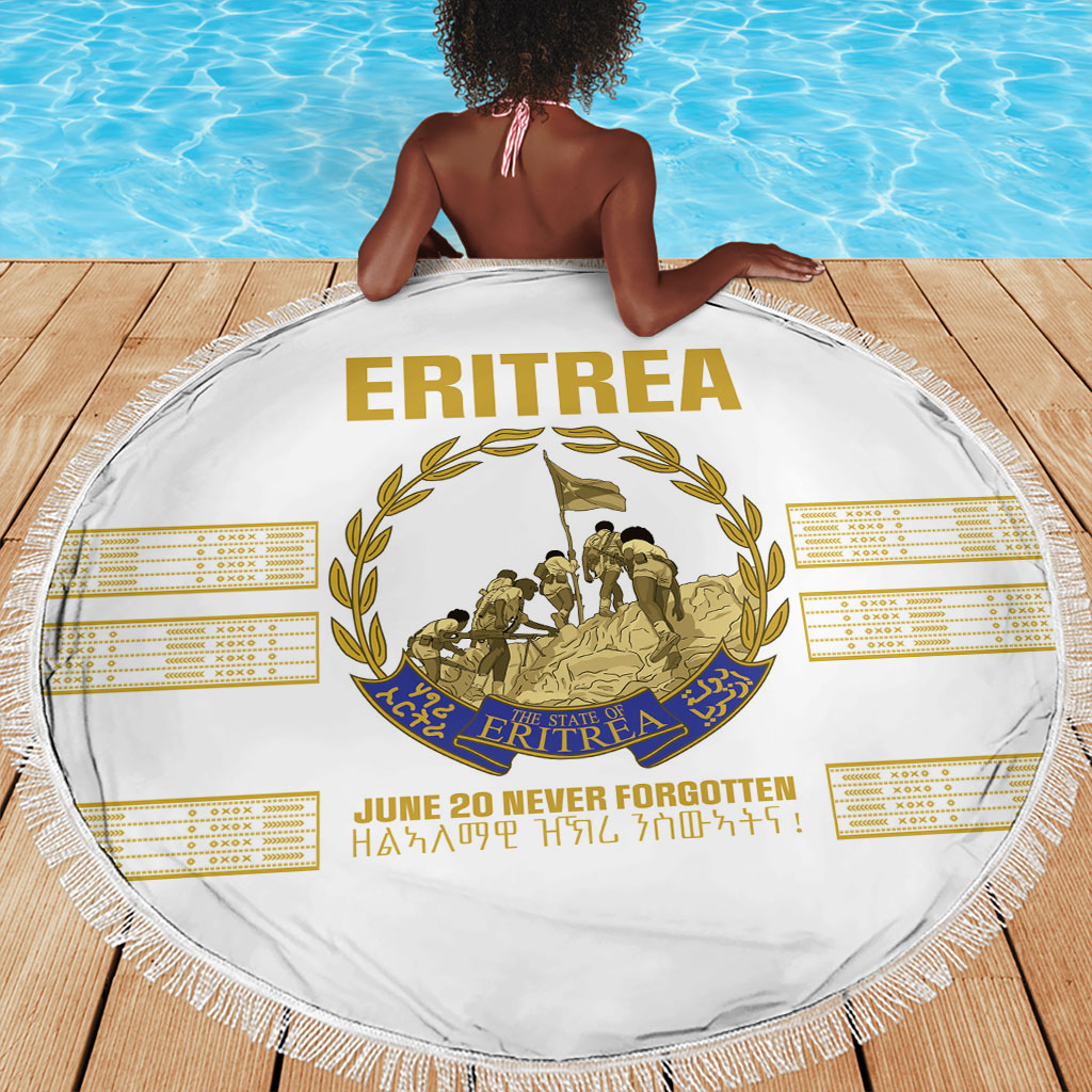 Eritrea Martyrs Day June 20 Beach Blanket Never Forgotten Proud Eritrean Heritage White Version
