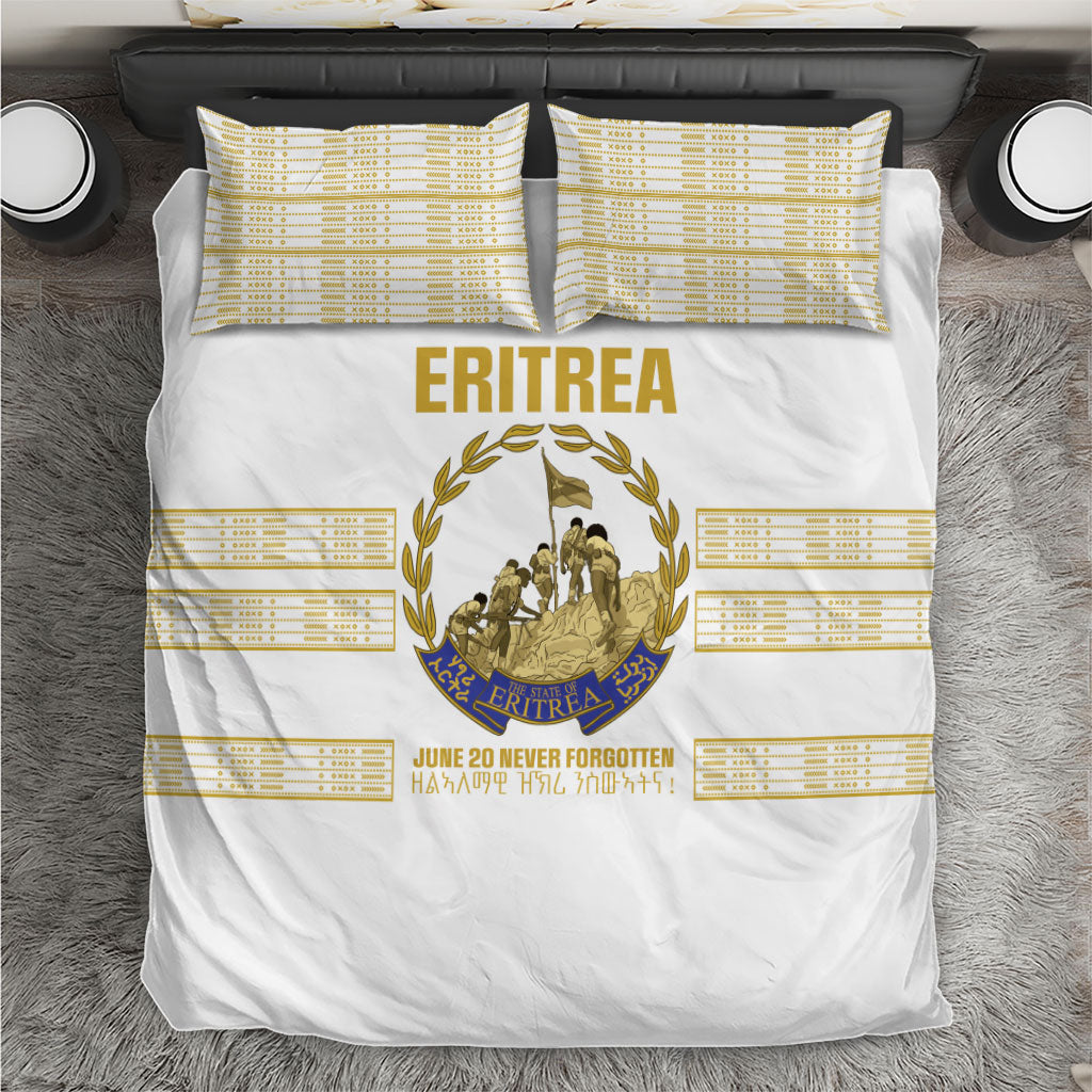 Eritrea Martyrs Day June 20 Bedding Set Never Forgotten Proud Eritrean Heritage White Version