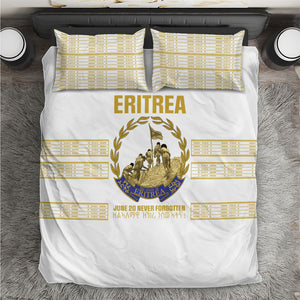 Eritrea Martyrs Day June 20 Bedding Set Never Forgotten Proud Eritrean Heritage White Version