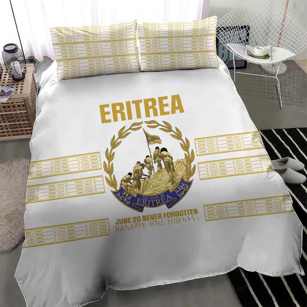 Eritrea Martyrs Day June 20 Bedding Set Never Forgotten Proud Eritrean Heritage White Version