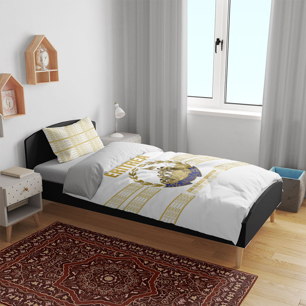 Eritrea Martyrs Day June 20 Bedding Set Never Forgotten Proud Eritrean Heritage White Version