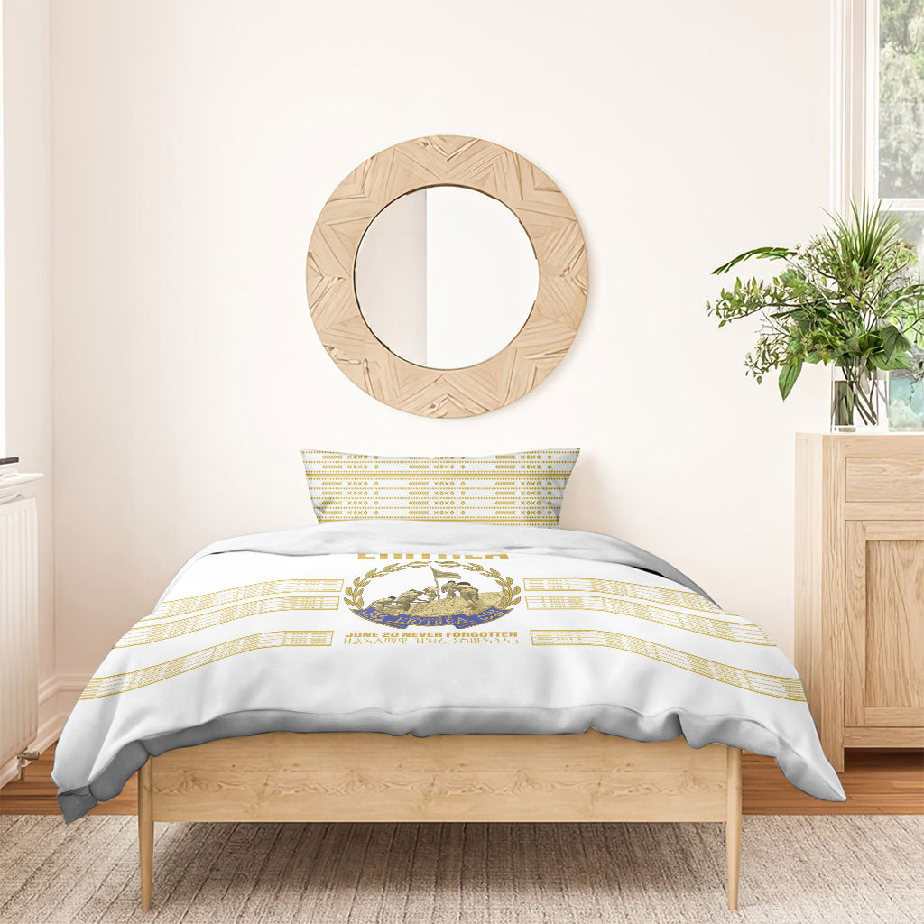 Eritrea Martyrs Day June 20 Bedding Set Never Forgotten Proud Eritrean Heritage White Version