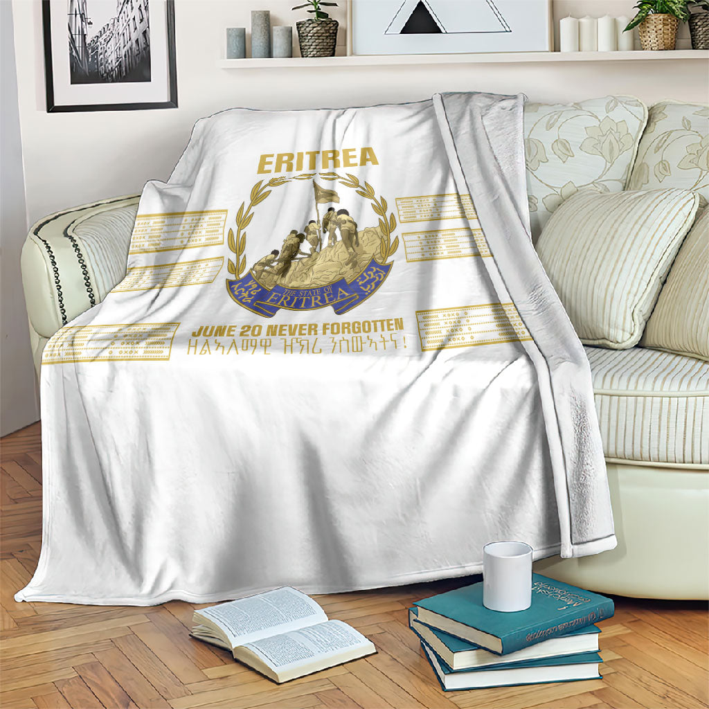 Eritrea Martyrs Day June 20 Blanket Never Forgotten Proud Eritrean Heritage White Version