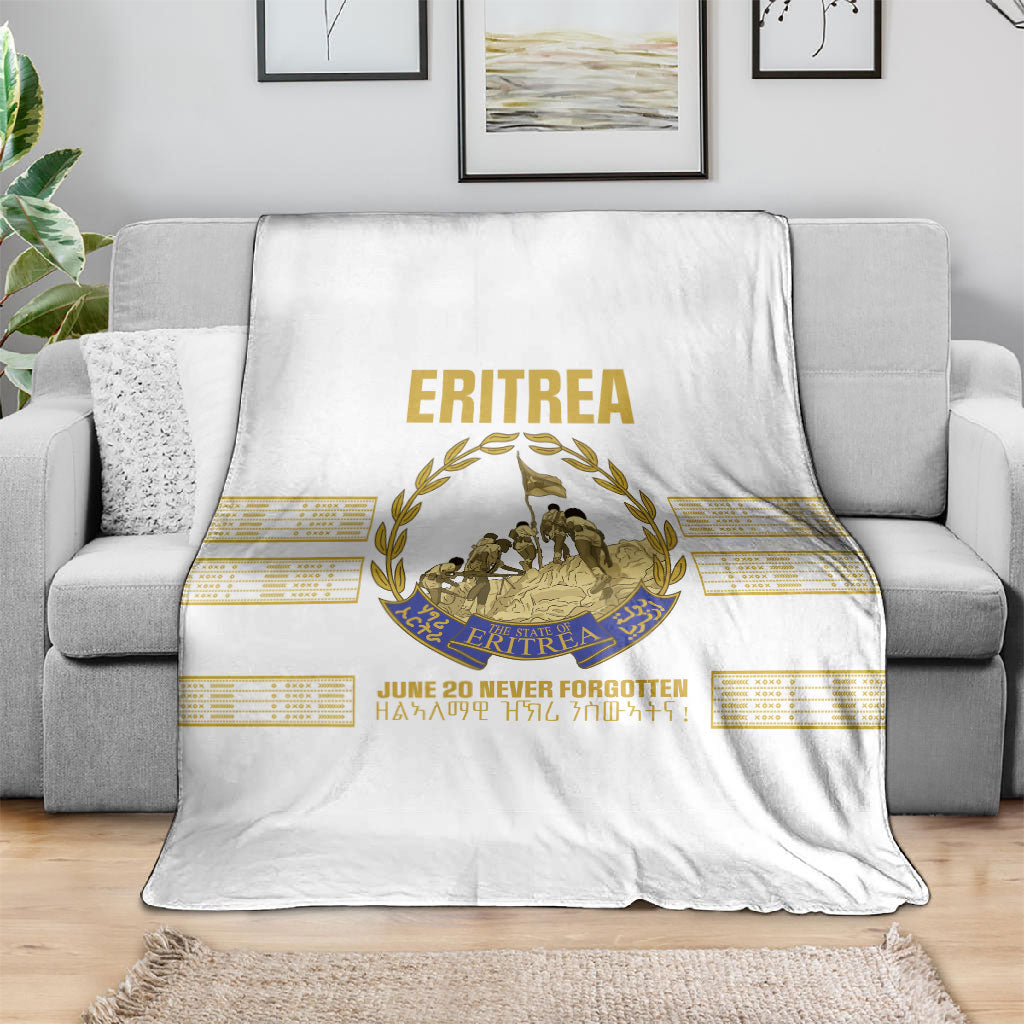 Eritrea Martyrs Day June 20 Blanket Never Forgotten Proud Eritrean Heritage White Version