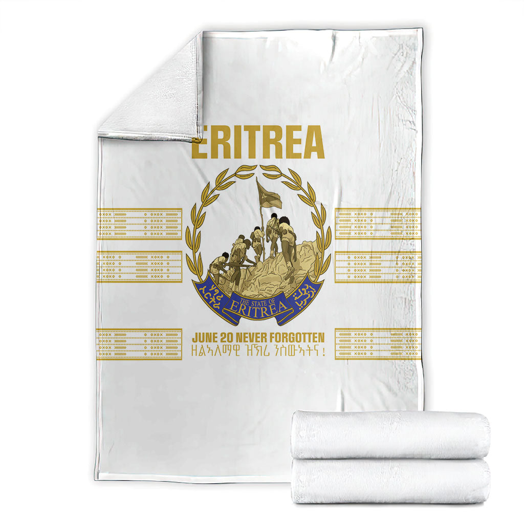 Eritrea Martyrs Day June 20 Blanket Never Forgotten Proud Eritrean Heritage White Version