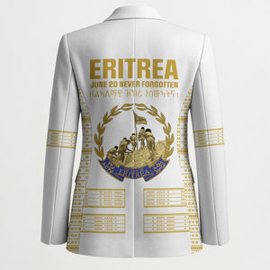Eritrea Martyrs Day June 20 Blazer Never Forgotten Proud Eritrean Heritage White Version