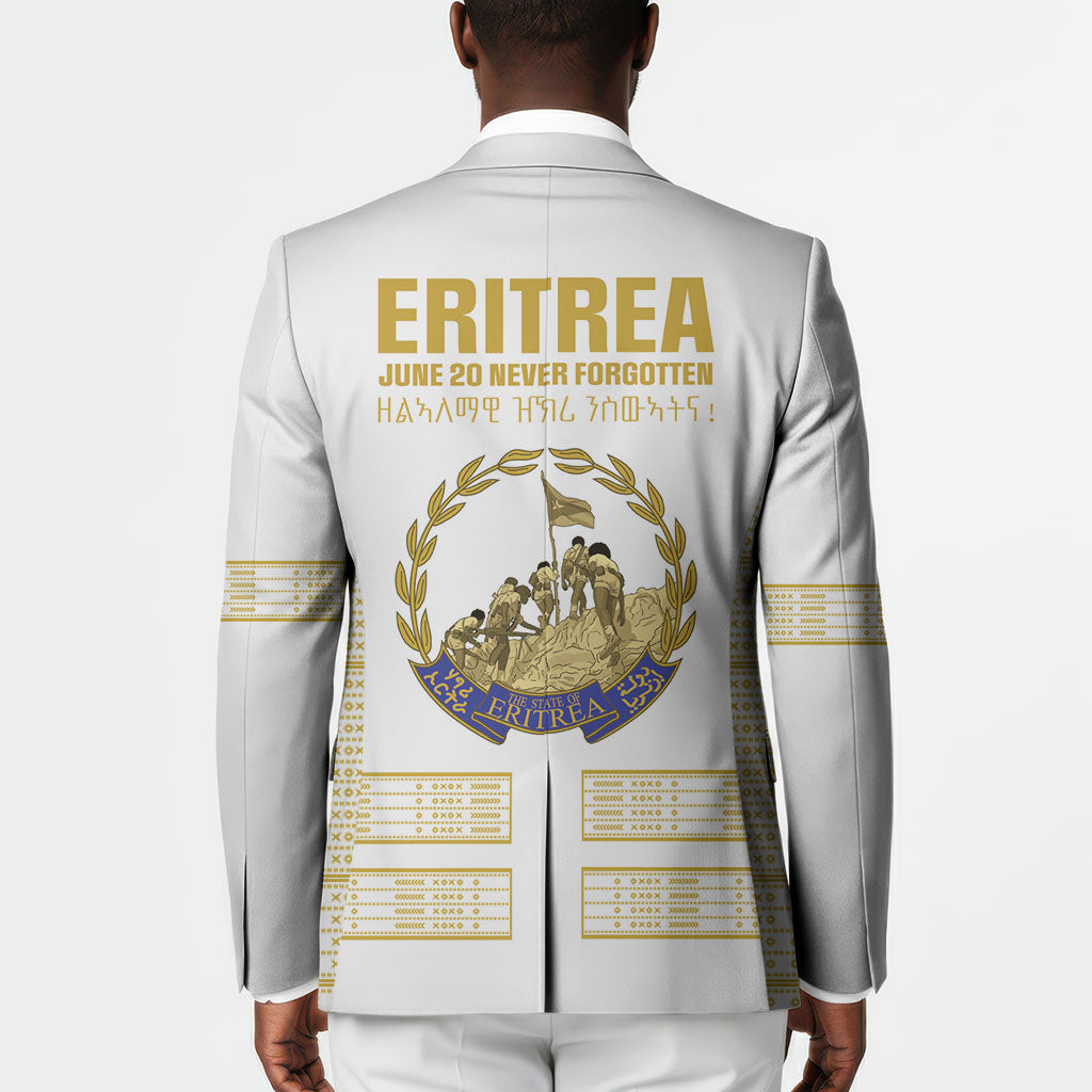 Eritrea Martyrs Day June 20 Blazer Never Forgotten Proud Eritrean Heritage White Version