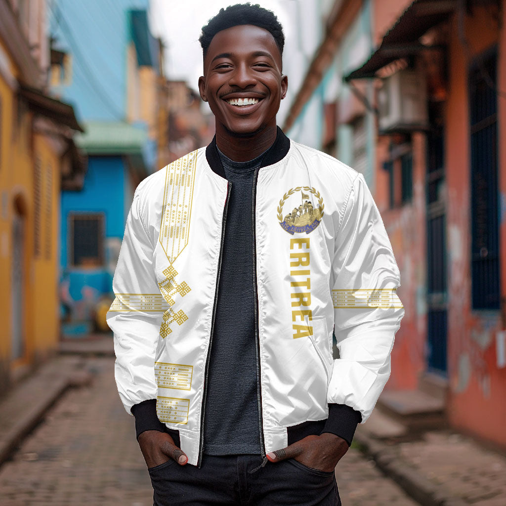 Eritrea Martyrs Day June 20 Bomber Jacket Never Forgotten Proud Eritrean Heritage White Version