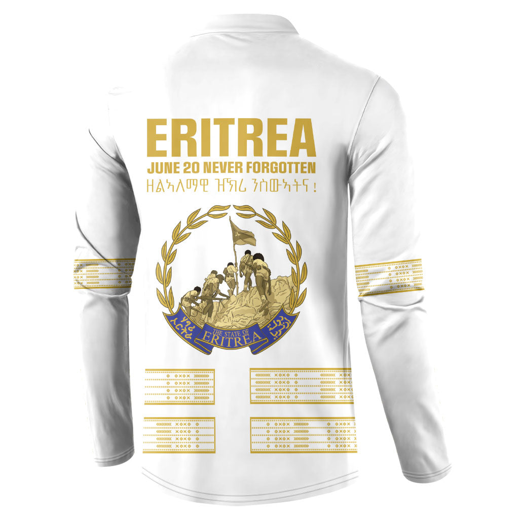 Eritrea Martyrs Day June 20 Button Sweatshirt Never Forgotten Proud Eritrean Heritage White Version