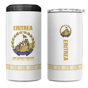 Eritrea Martyrs Day June 20 4 in 1 Can Cooler Tumbler Never Forgotten Proud Eritrean Heritage White Version