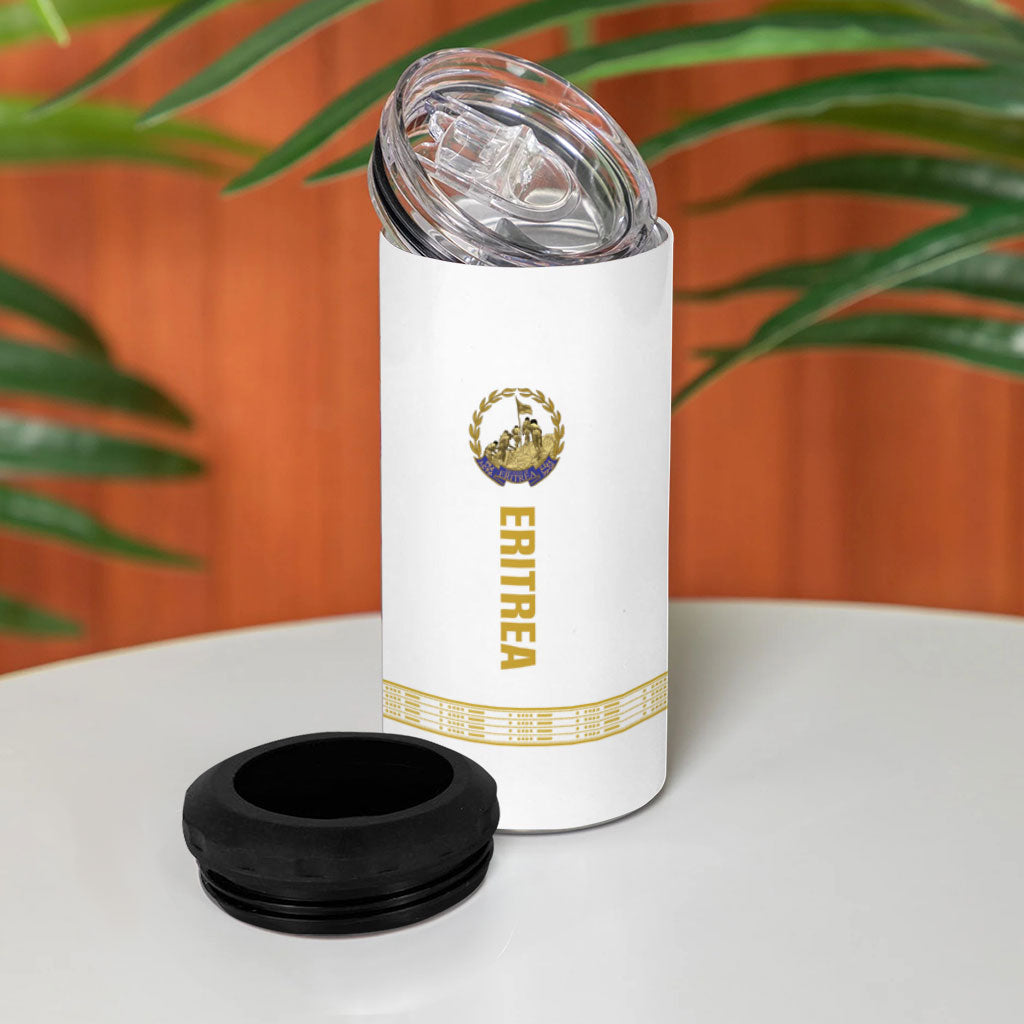 Eritrea Martyrs Day June 20 4 in 1 Can Cooler Tumbler Never Forgotten Proud Eritrean Heritage White Version