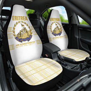 Eritrea Martyrs Day June 20 Car Seat Cover Never Forgotten Proud Eritrean Heritage White Version