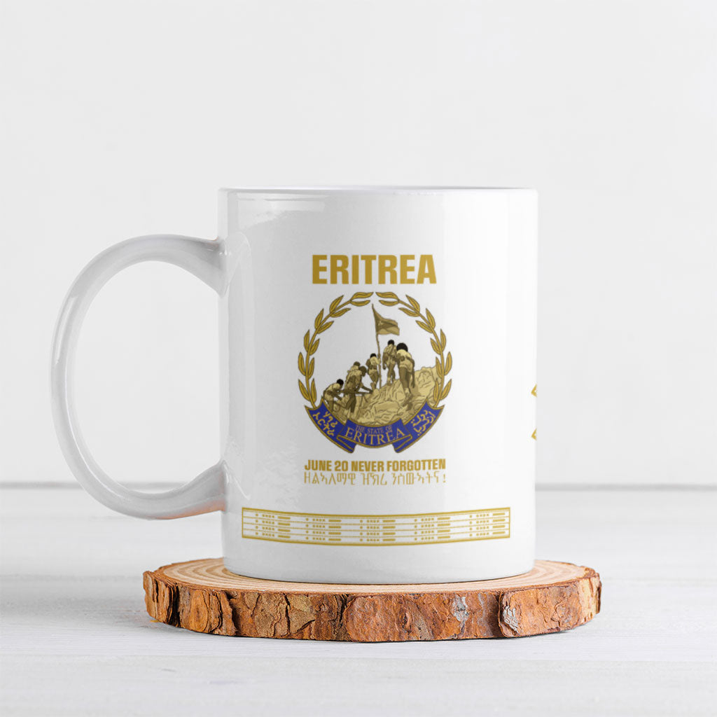 Eritrea Martyrs Day June 20 Ceramic Mug Never Forgotten Proud Eritrean Heritage White Version