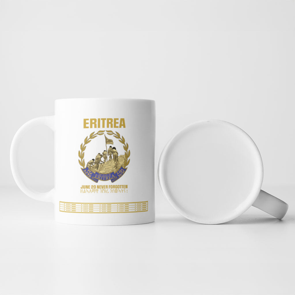 Eritrea Martyrs Day June 20 Ceramic Mug Never Forgotten Proud Eritrean Heritage White Version