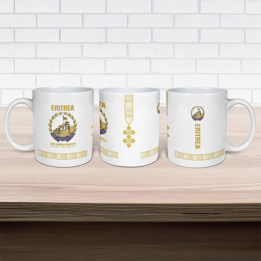 Eritrea Martyrs Day June 20 Ceramic Mug Never Forgotten Proud Eritrean Heritage White Version