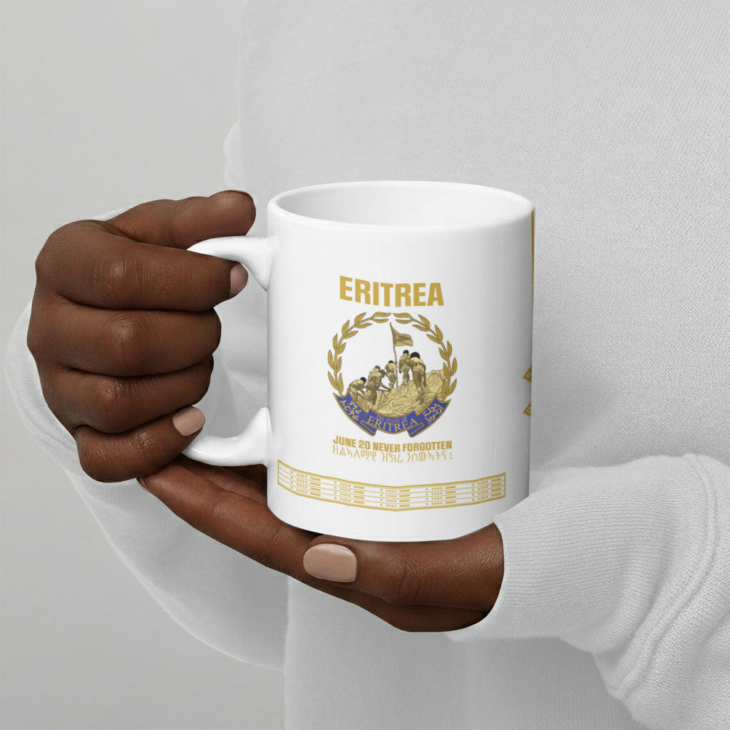 Eritrea Martyrs Day June 20 Ceramic Mug Never Forgotten Proud Eritrean Heritage White Version