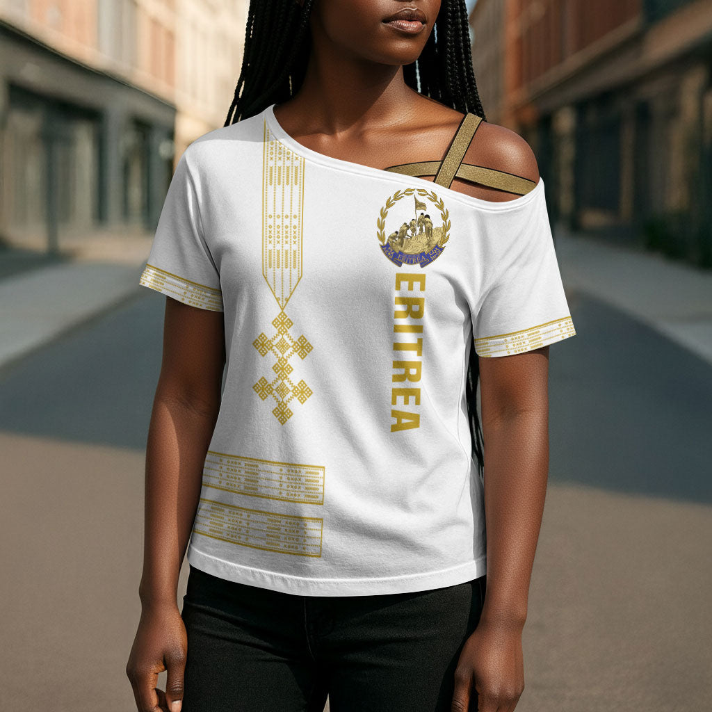 Eritrea Martyrs Day June 20 Cross Shoulder Shirt Never Forgotten Proud Eritrean Heritage White Version