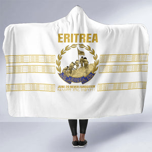 Eritrea Martyrs Day June 20 Hooded Blanket Never Forgotten Proud Eritrean Heritage White Version