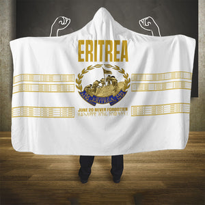 Eritrea Martyrs Day June 20 Hooded Blanket Never Forgotten Proud Eritrean Heritage White Version