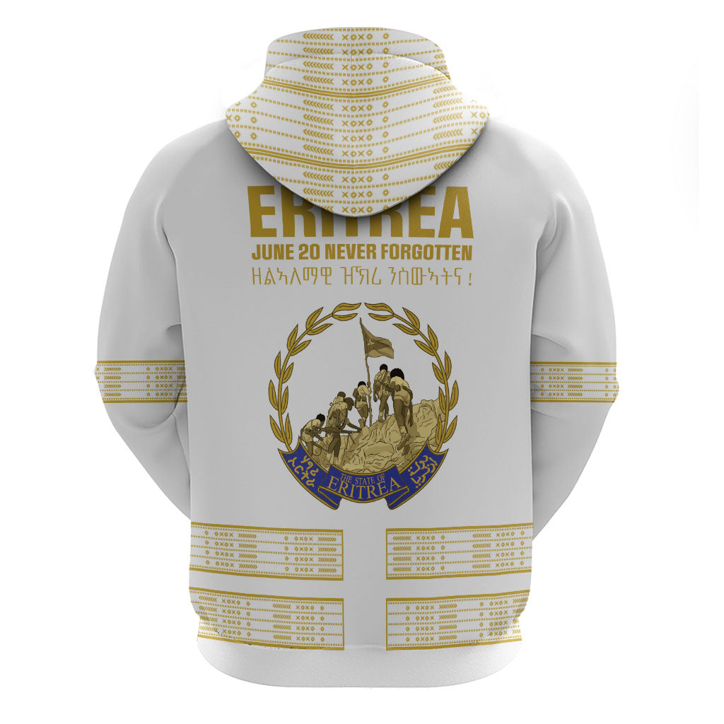 Eritrea Martyrs Day June 20 Hoodie Never Forgotten Proud Eritrean Heritage White Version