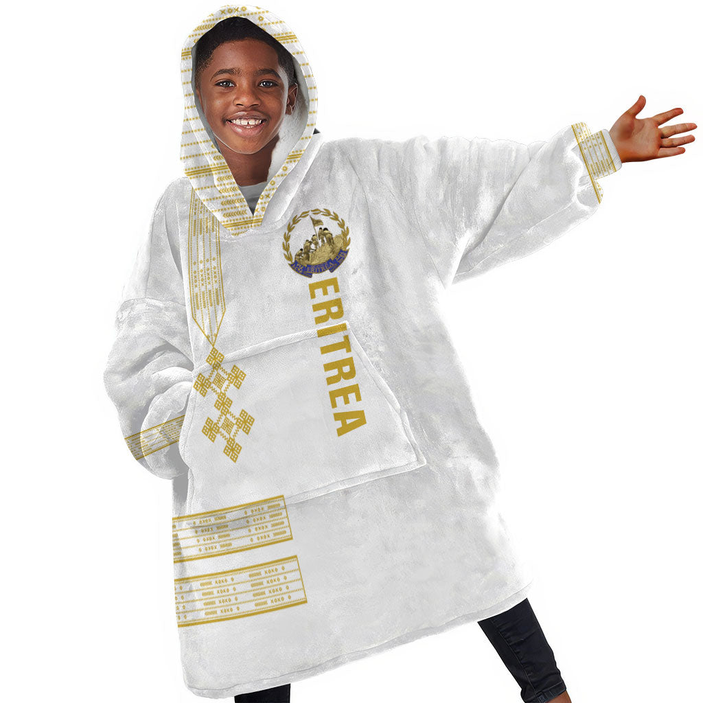 Eritrea Martyrs Day June 20 Kid Wearable Blanket Hoodie Never Forgotten Proud Eritrean Heritage White Version