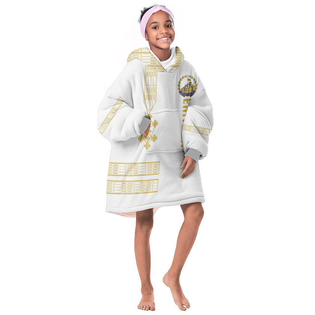 Eritrea Martyrs Day June 20 Kid Wearable Blanket Hoodie Never Forgotten Proud Eritrean Heritage White Version
