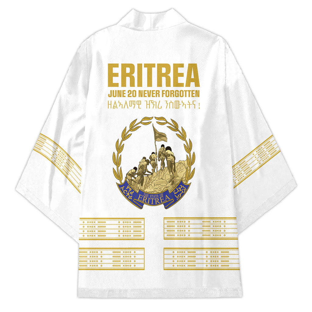 Eritrea Martyrs Day June 20 Kimono Never Forgotten Proud Eritrean Heritage White Version