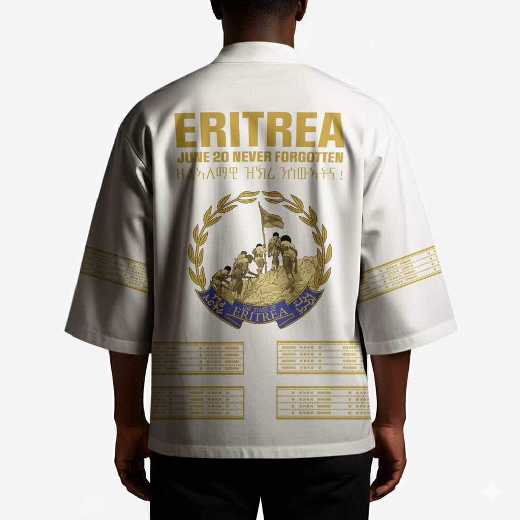 Eritrea Martyrs Day June 20 Kimono Never Forgotten Proud Eritrean Heritage White Version