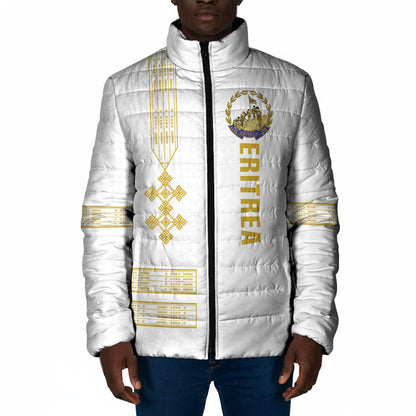 Eritrea Martyrs Day June 20 Padded Jacket Never Forgotten Proud Eritrean Heritage White Version