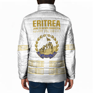 Eritrea Martyrs Day June 20 Padded Jacket Never Forgotten Proud Eritrean Heritage White Version