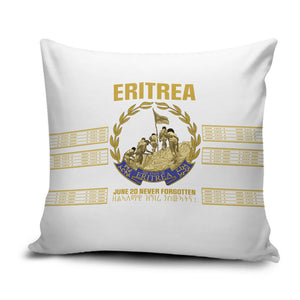 Eritrea Martyrs Day June 20 Pillow Cover Never Forgotten Proud Eritrean Heritage White Version